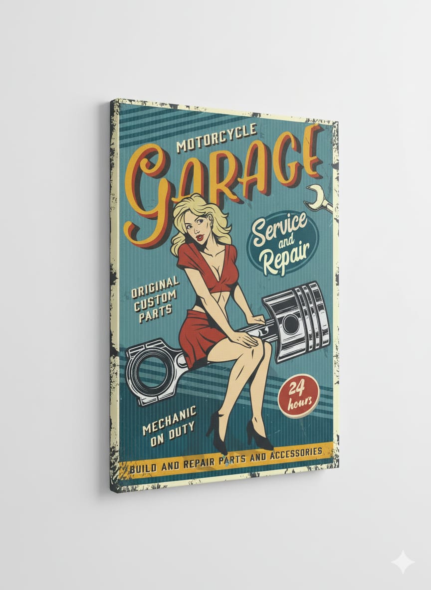 MUJER Y PISTON VINTAGE